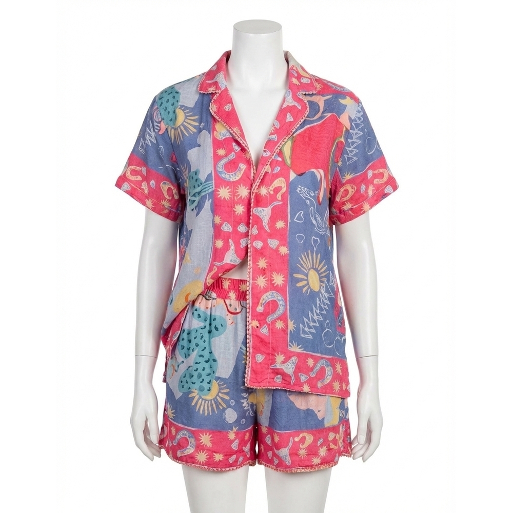 NEW JOHNNY WAS marna short in liberty scarf